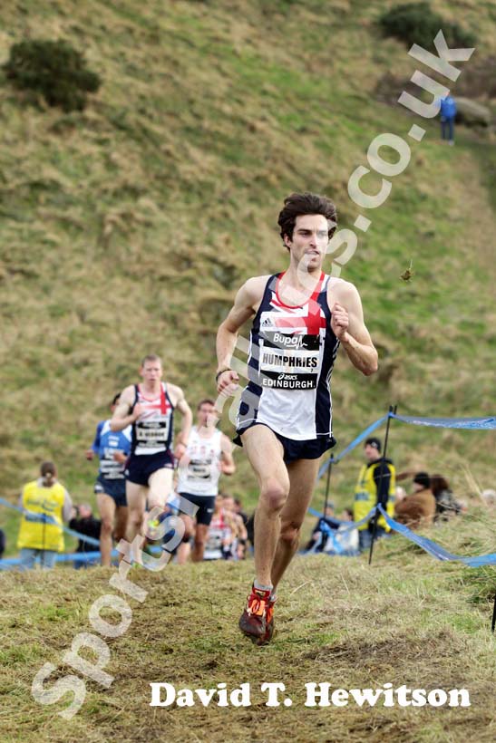 Tom Humphries (GB) during the Senior Mens BUPA Great Edinburgh Cross country.